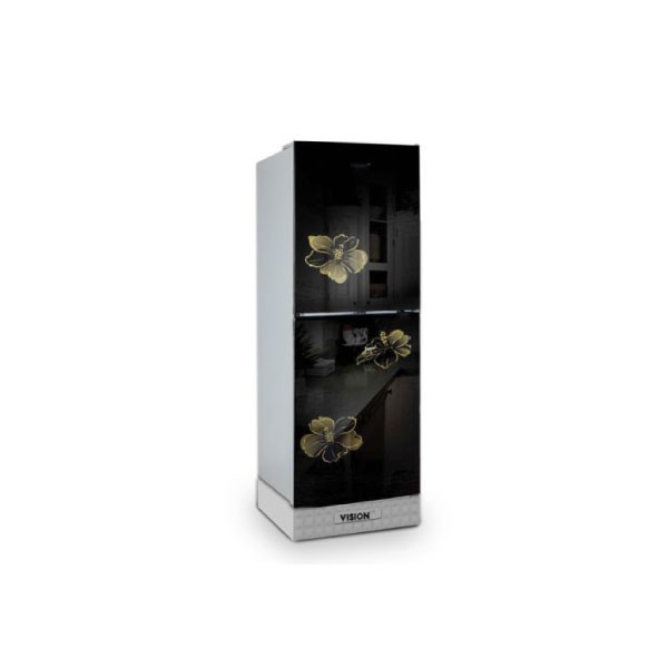 Vision VSN GD Refrigerator RE-222L Mirror Lotus FL-TM