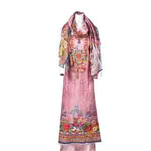 Light Coral Printed Cotton Salwar Kameez