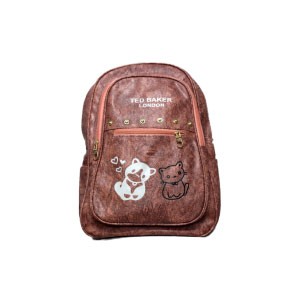 Latest Trend Pu Leather Stylish Fashionable School College And Coaching Bag for Women and Girls Back pack