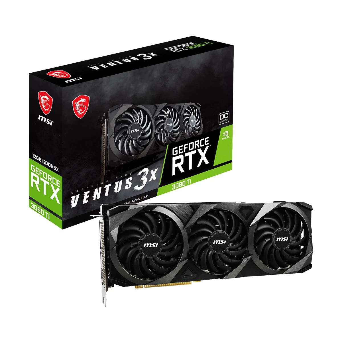 MSI NVIDIA GeForce RTX 3080 Ti VENTUS 3X 12G OC 12GB GDDR6X Graphics Card