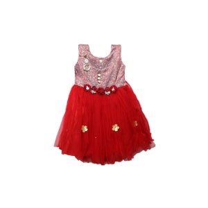 Festive Wear Red Party Frock