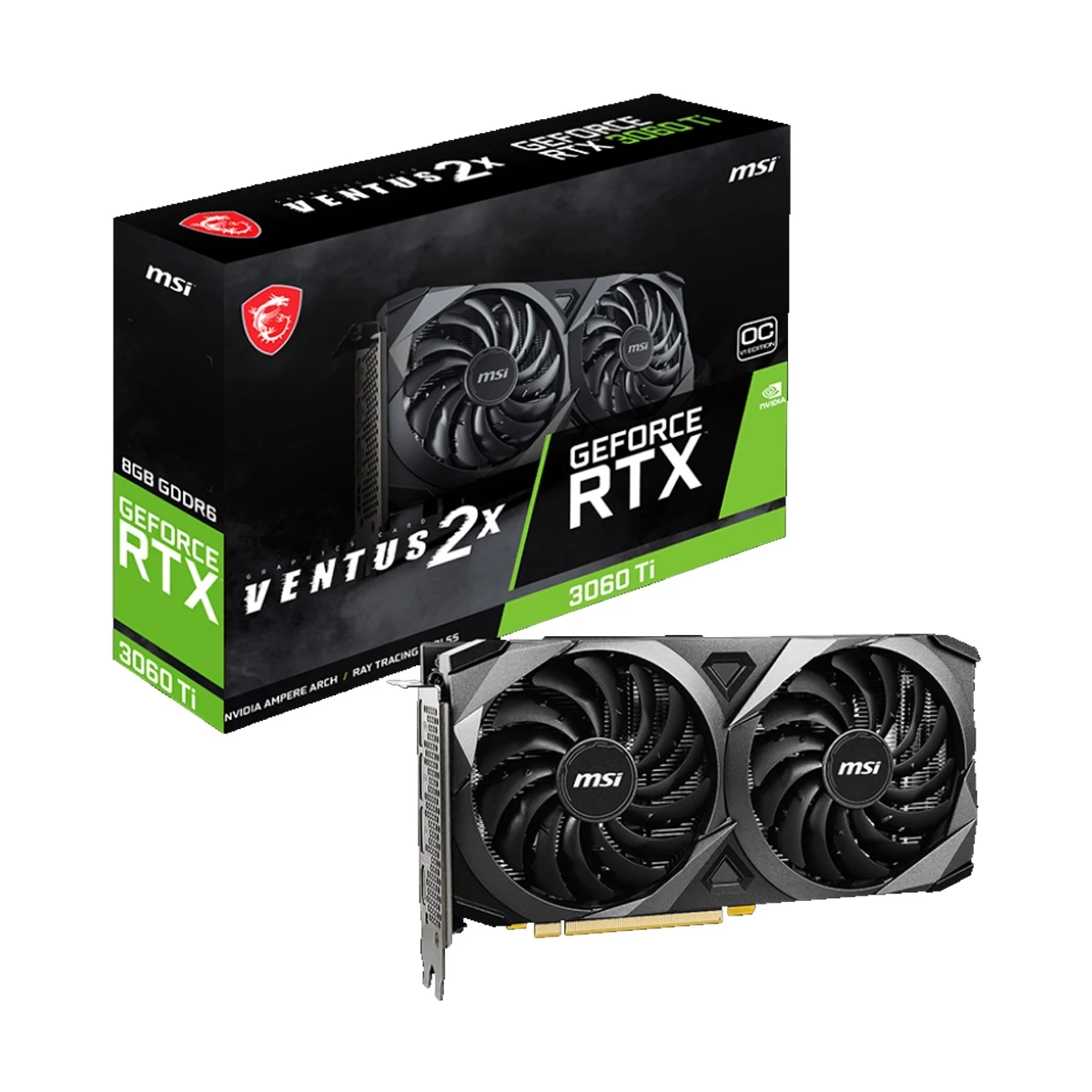 MSI GeForce RTX 3060 Ti VENTUS 2X 8G OCV1 LHR 8GB GDDR6 Graphics Card