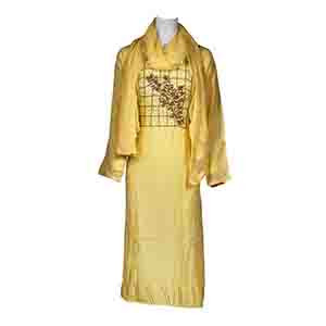 Full Sleeve Chanderi Semi Cotton Salwar Kameez