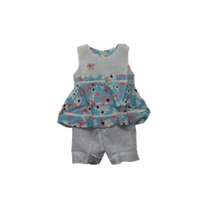 New Born Baby's Girl Cotton Sleeveless Dress