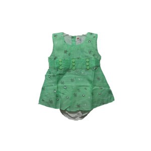 Baby Girl Sleeveless Cotton Fabric Frock