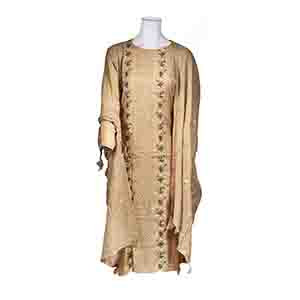 Soft Cotton Embroidered And Chanderi Work Suits